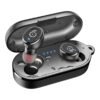 TOZO T10 Bluetooth 5.3 Wireless Earbuds with Wireless Charging Case IPX8 Waterproof Stereo Headphones in Ear Built in Mic Headset Premium Sound with Deep Bass for Sport Black (2022 Upgraded)